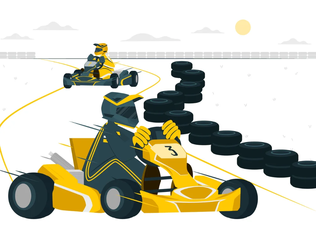 Karting race concept illustration