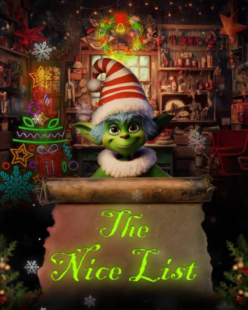 The Nice List at Exit Lab: Christmas themed experience in Houston.